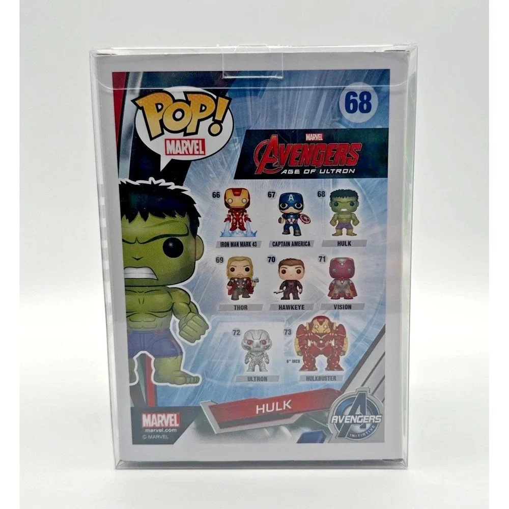 Hulk Funko Pop #68 Marvel Avengers Age Of Ultron Vinyl Figurine w/ Pop Protector